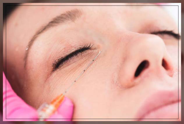 woman getting fillers under the eyes