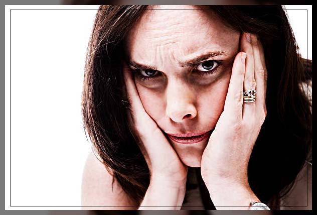 woman with dark circles