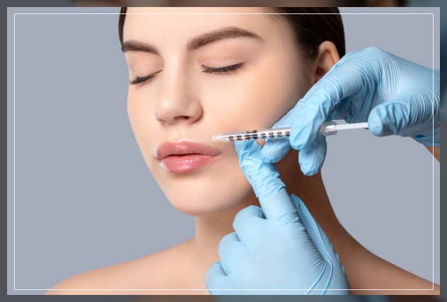 woman getting lip fillers