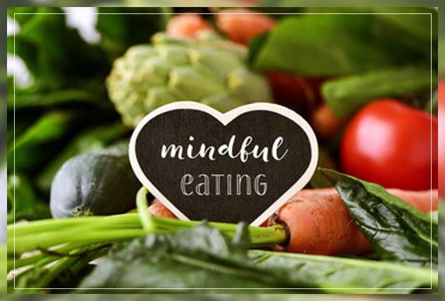 consciously consuming healthy food  