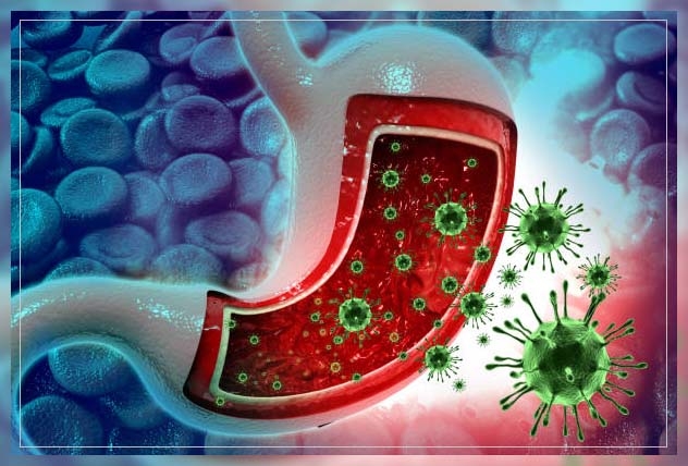 bloated stomach, stomach infection