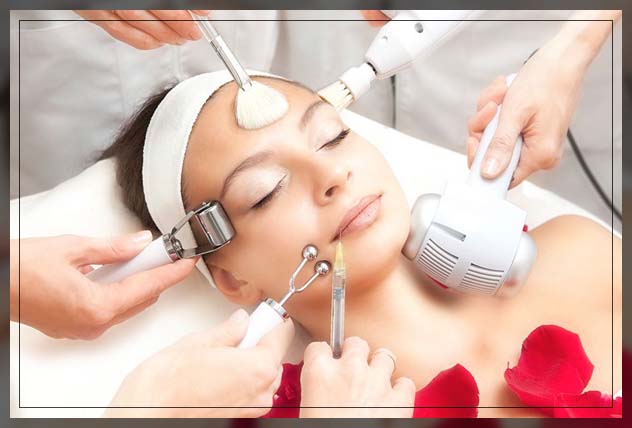 woman getting skin brightening-treatment for glowing skin