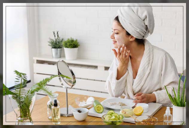 woman applying skincare for glowing skin