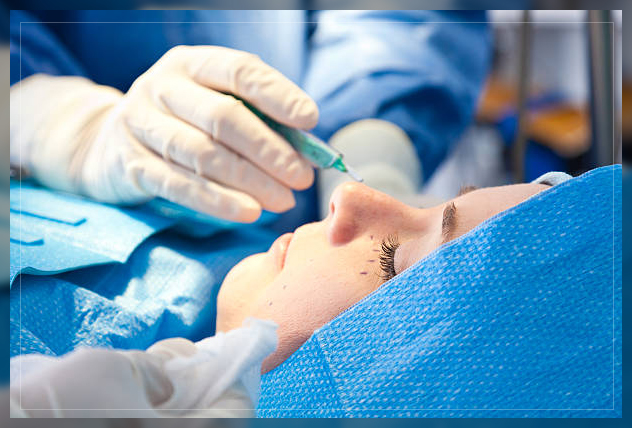 woman getting plastic surgery