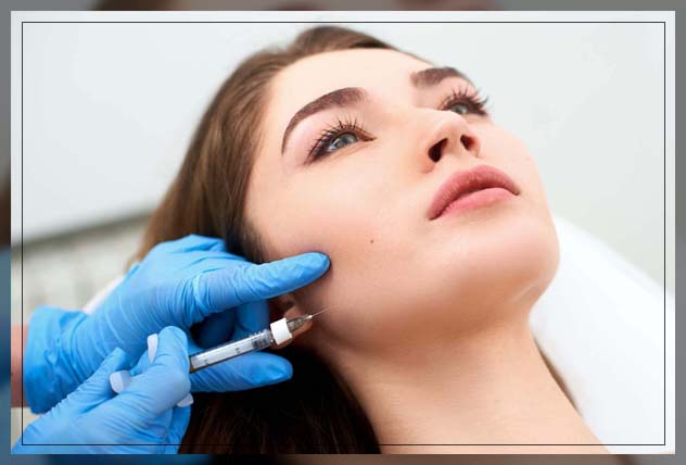 woman getting a jawline filler