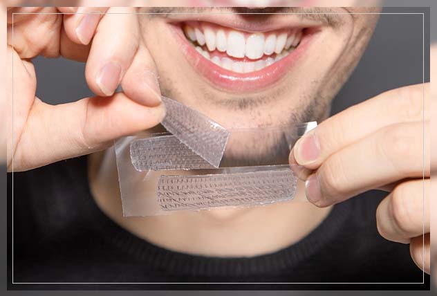 man holding invisible strips