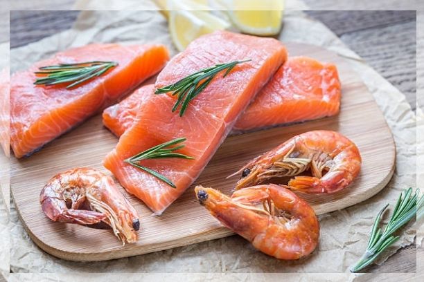 keto foods, salmon and shellfish