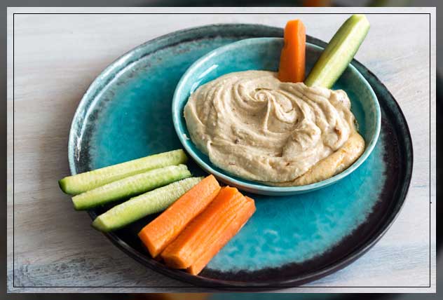 vegetables with dips